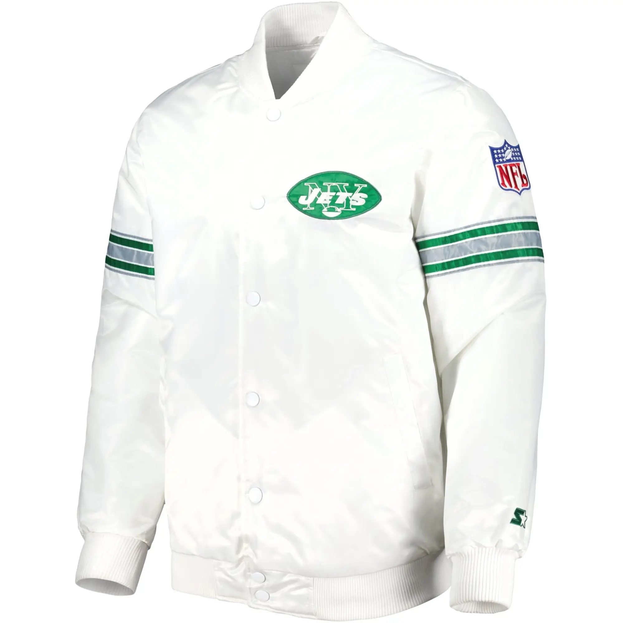 New York Jets Starter Classic Vintage Satin Varsity Jacket