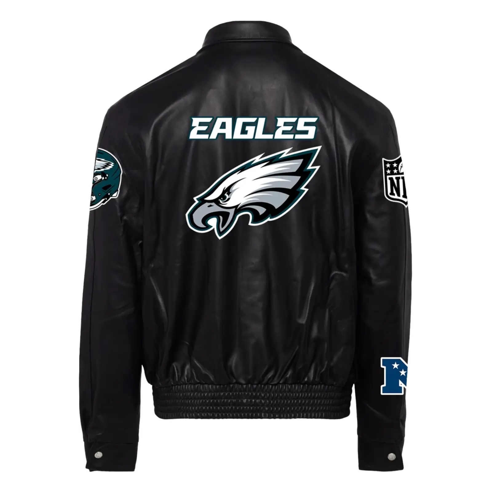 Philadelphia Eagles Jeff Hamilton Black Leather Jacket