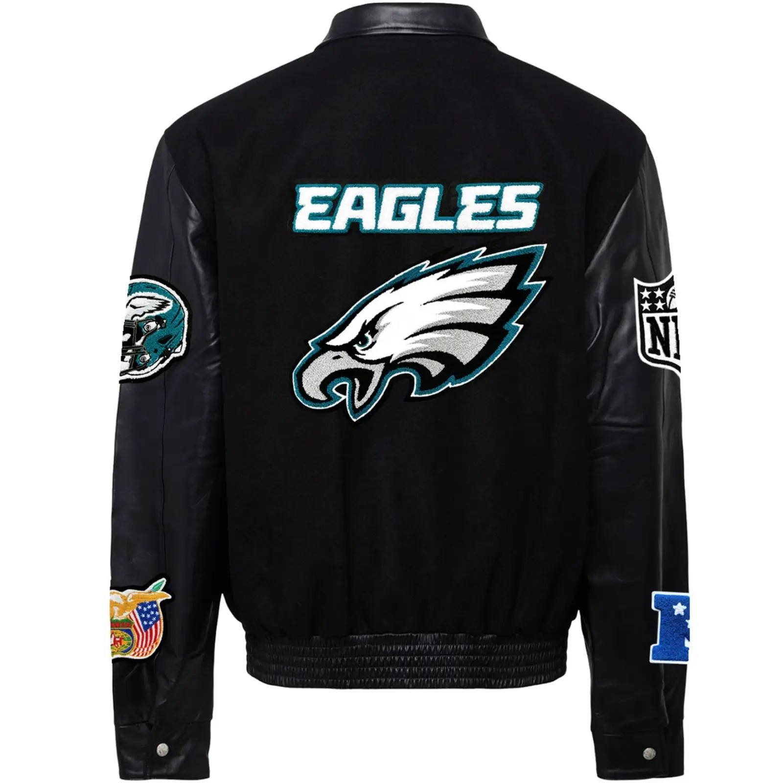 Philadelphia Eagles Jeff Hamilton Wool and Leather Jacket