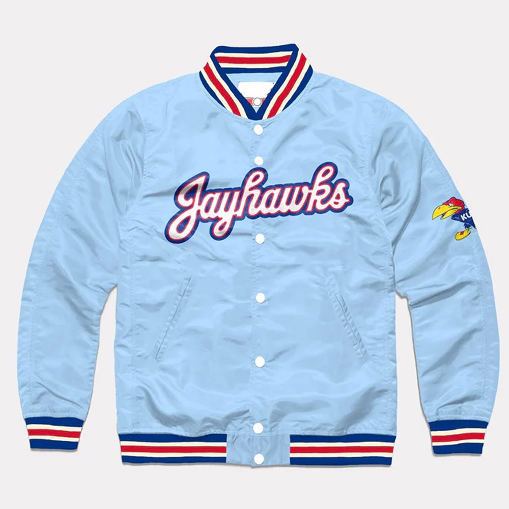 Script Kansas Jayhawks Light Blue Jacket