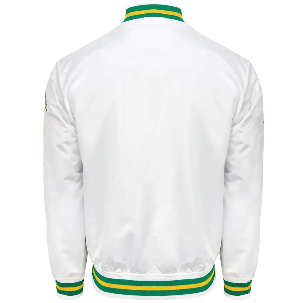 Seattle Supersonics Golden Age White Satin Jacket