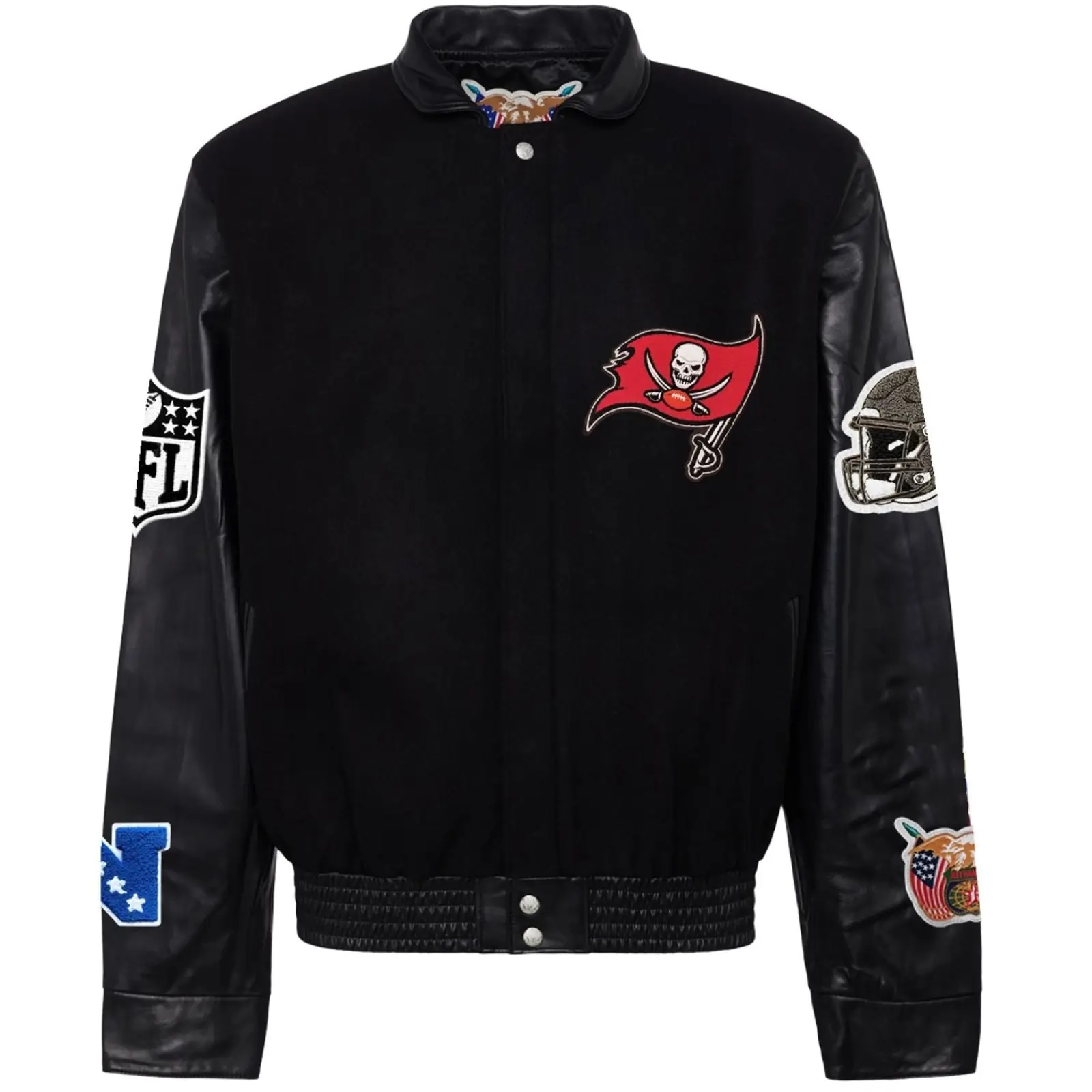 Tampa Bay Buccaneers Jeff Hamilton Wool and Leather Jacket