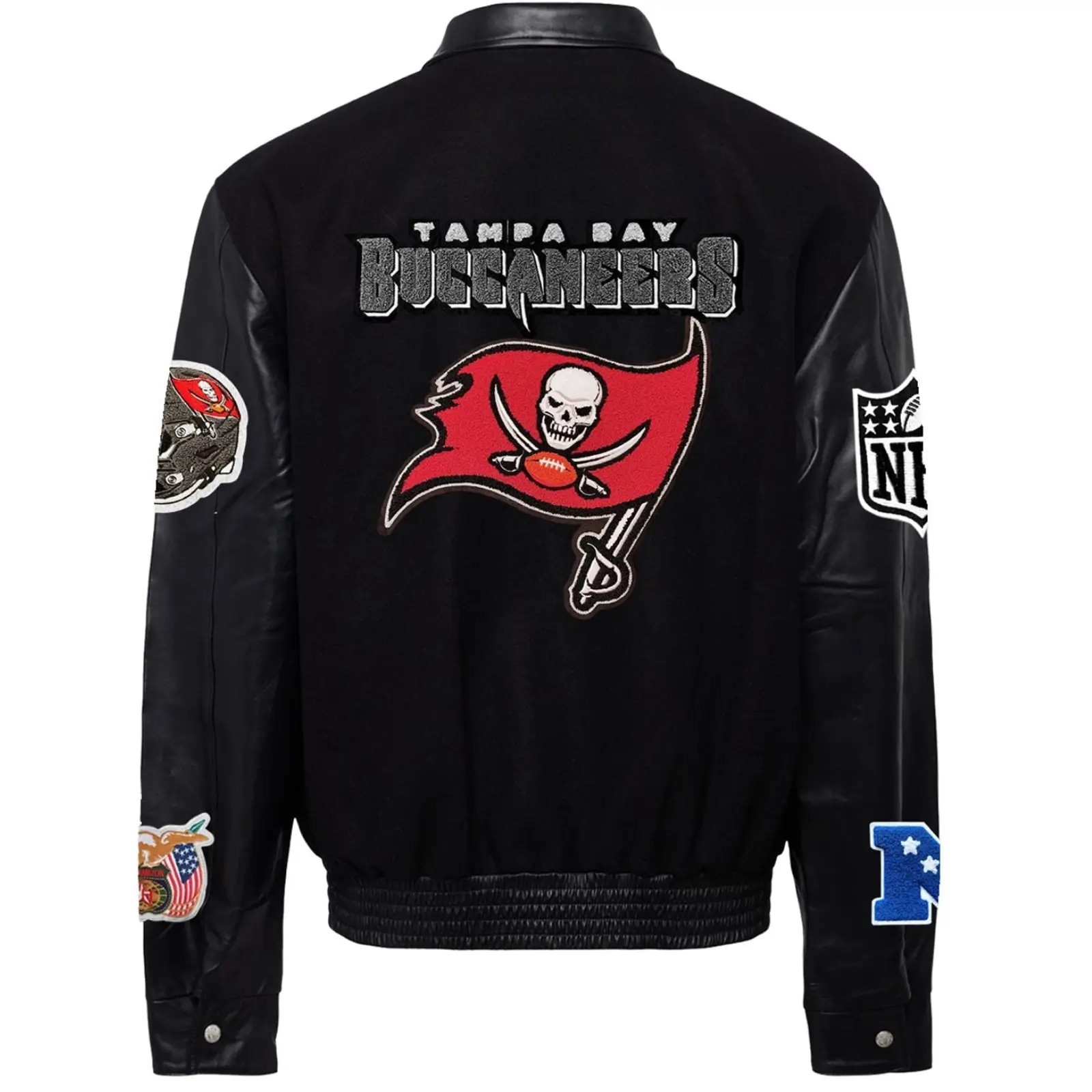 Tampa Bay Buccaneers Jeff Hamilton Wool and Leather Jacket