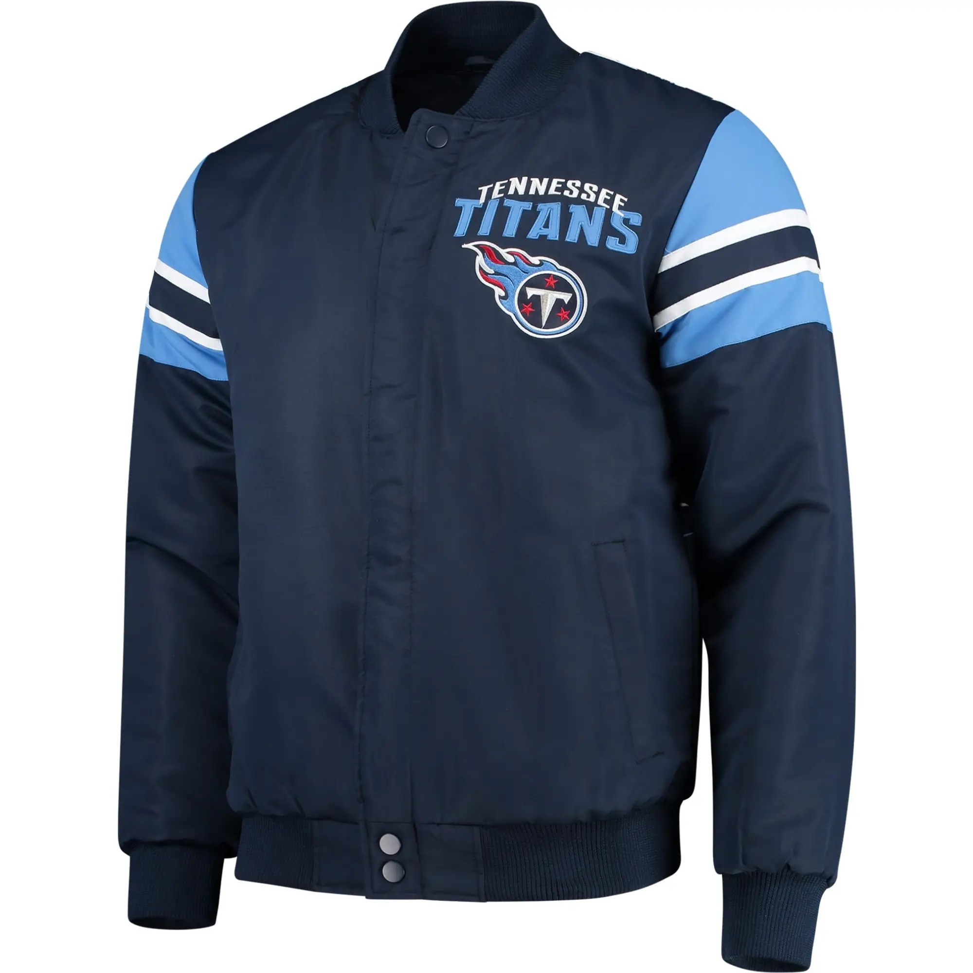 Tennessee Titans G-III Extreme Alpha Satin Varsity Jacket