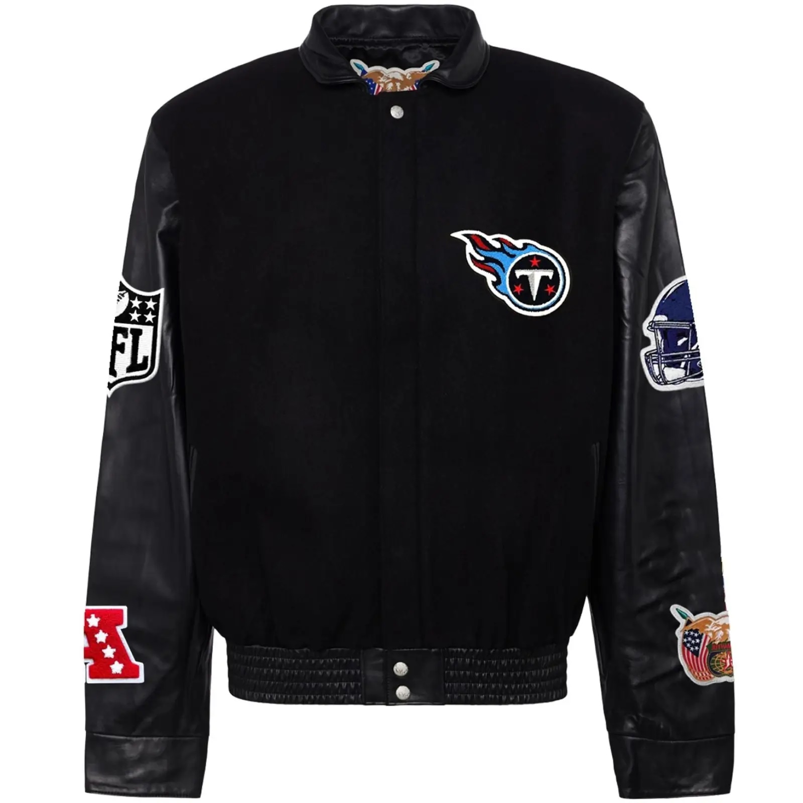 Tennessee Titans Jeff Hamilton Wool and Leather Jacket