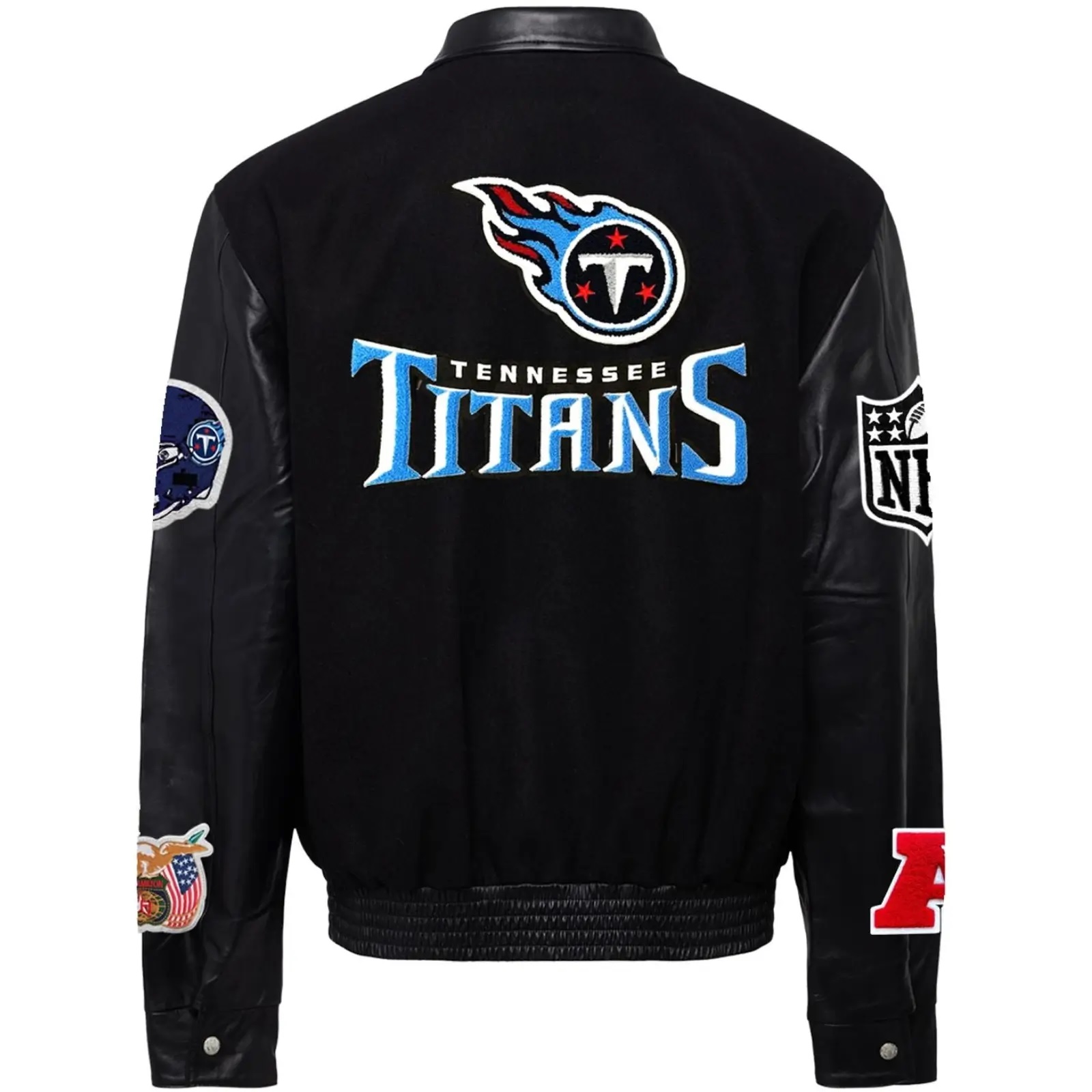 Tennessee Titans Jeff Hamilton Wool and Leather Jacket