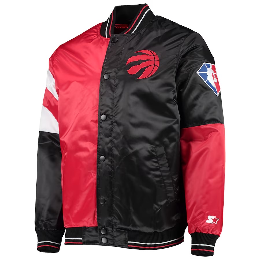 Toronto Raptors 75th Anniversary Satin Varsity Jacket