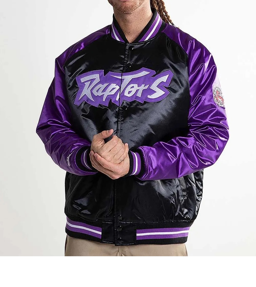 Toronto Raptors Black and Red Hardwood Classics Jacket