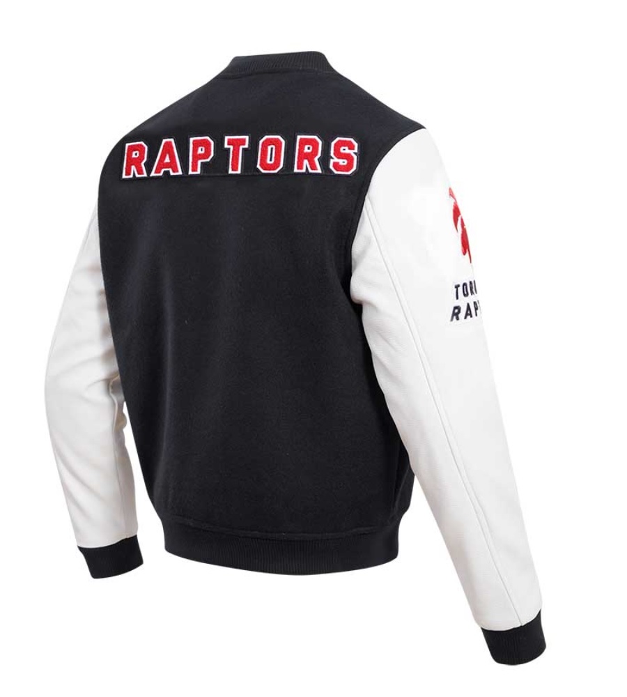 Toronto Raptors Pro Standard Black & White Varsity Jacket