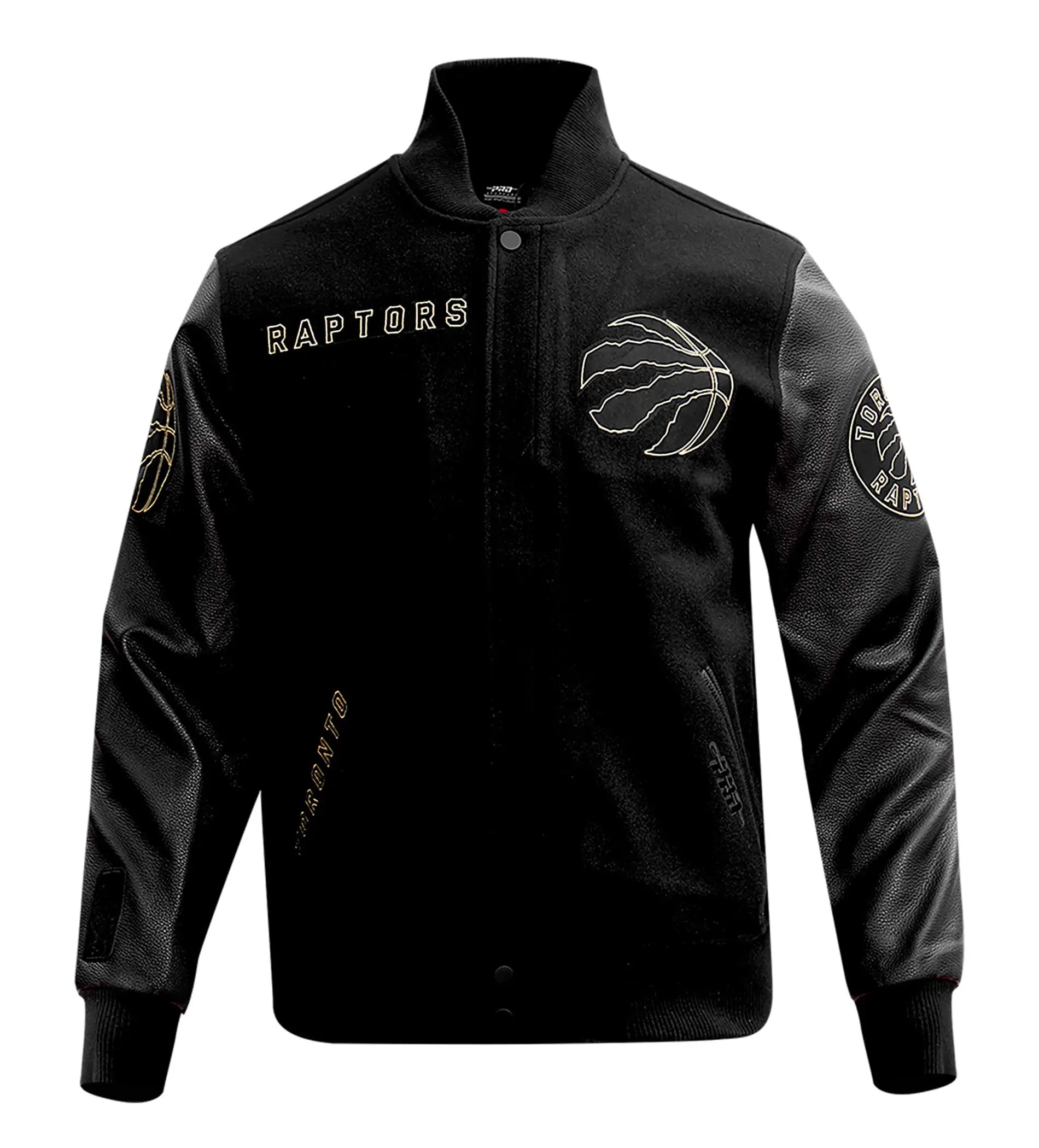 Toronto Raptors Pro Standard Black and Gold Varsity Jacket