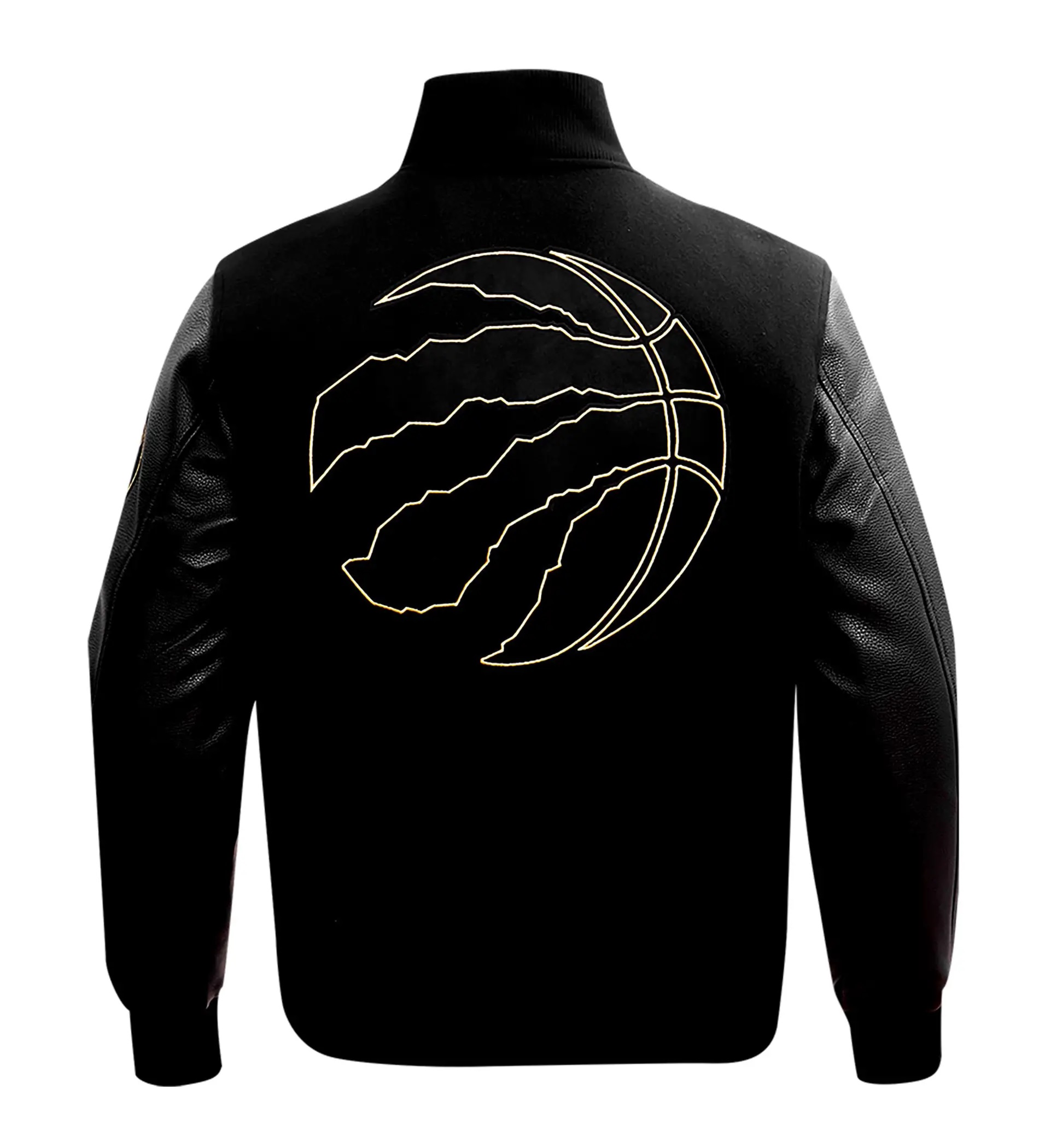 Toronto Raptors Pro Standard Black and Gold Varsity Jacket