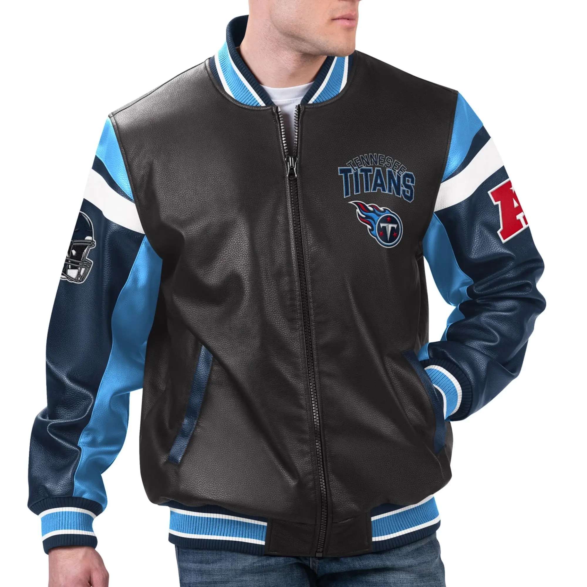 Tennessee Titans G-III Sports by Carl Banks Black Varsity Jacket