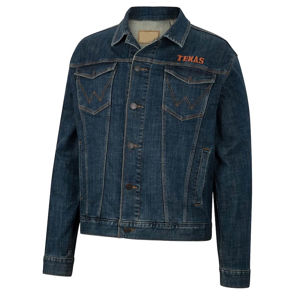 Texas Longhorns Retro Denim Button Up Jacket