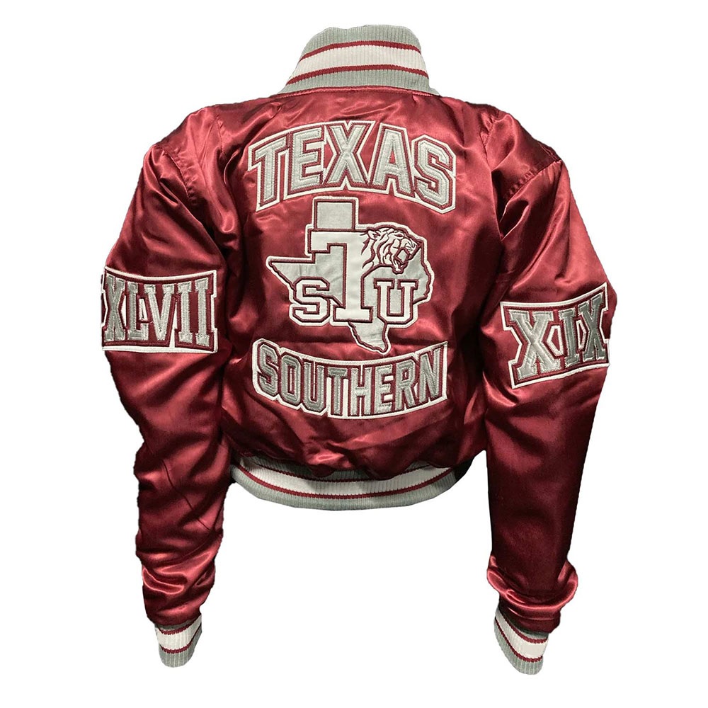 Texas Southern University Burgundy Satin Jacket