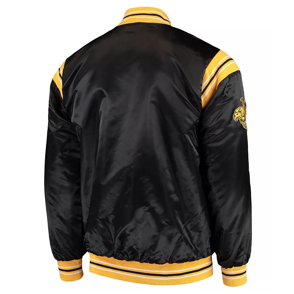 The Enforcer Iowa Hawkeyes Black Satin Jacket