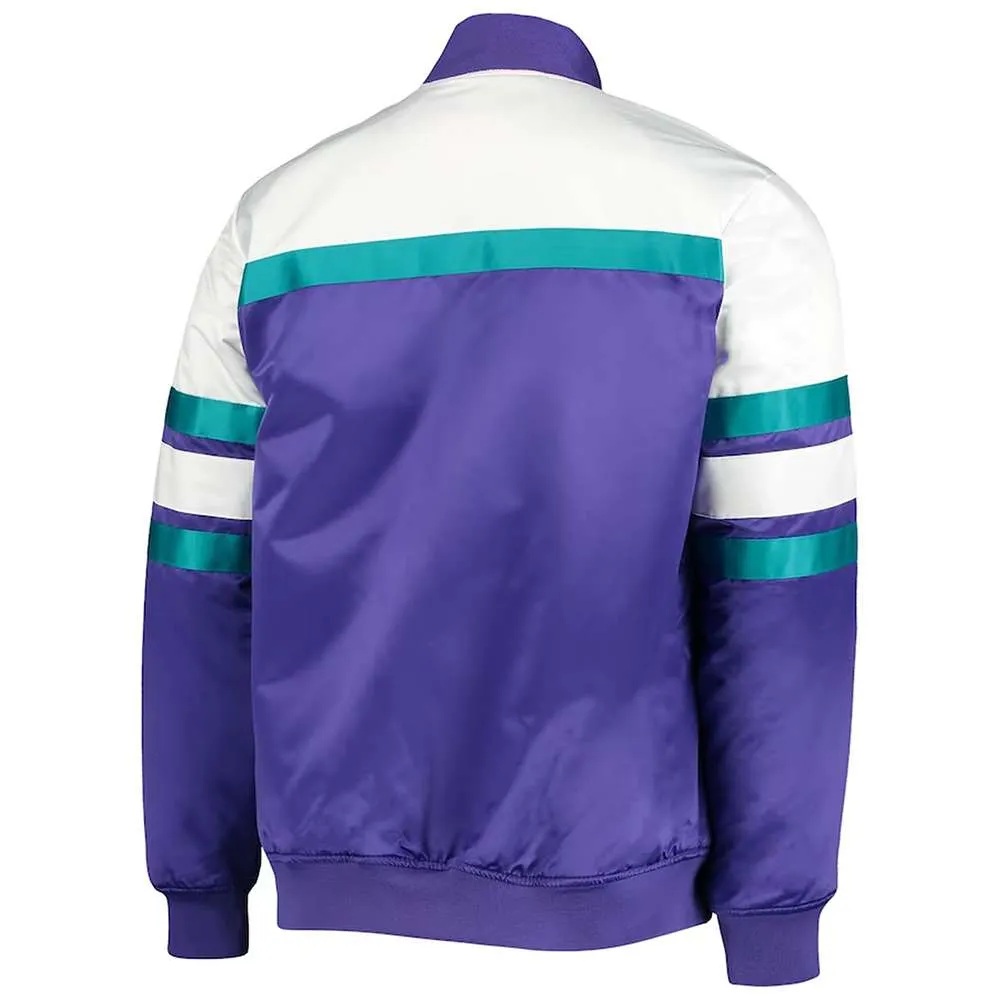 Utah Jazz Purple & White Special Script Satin Jacket