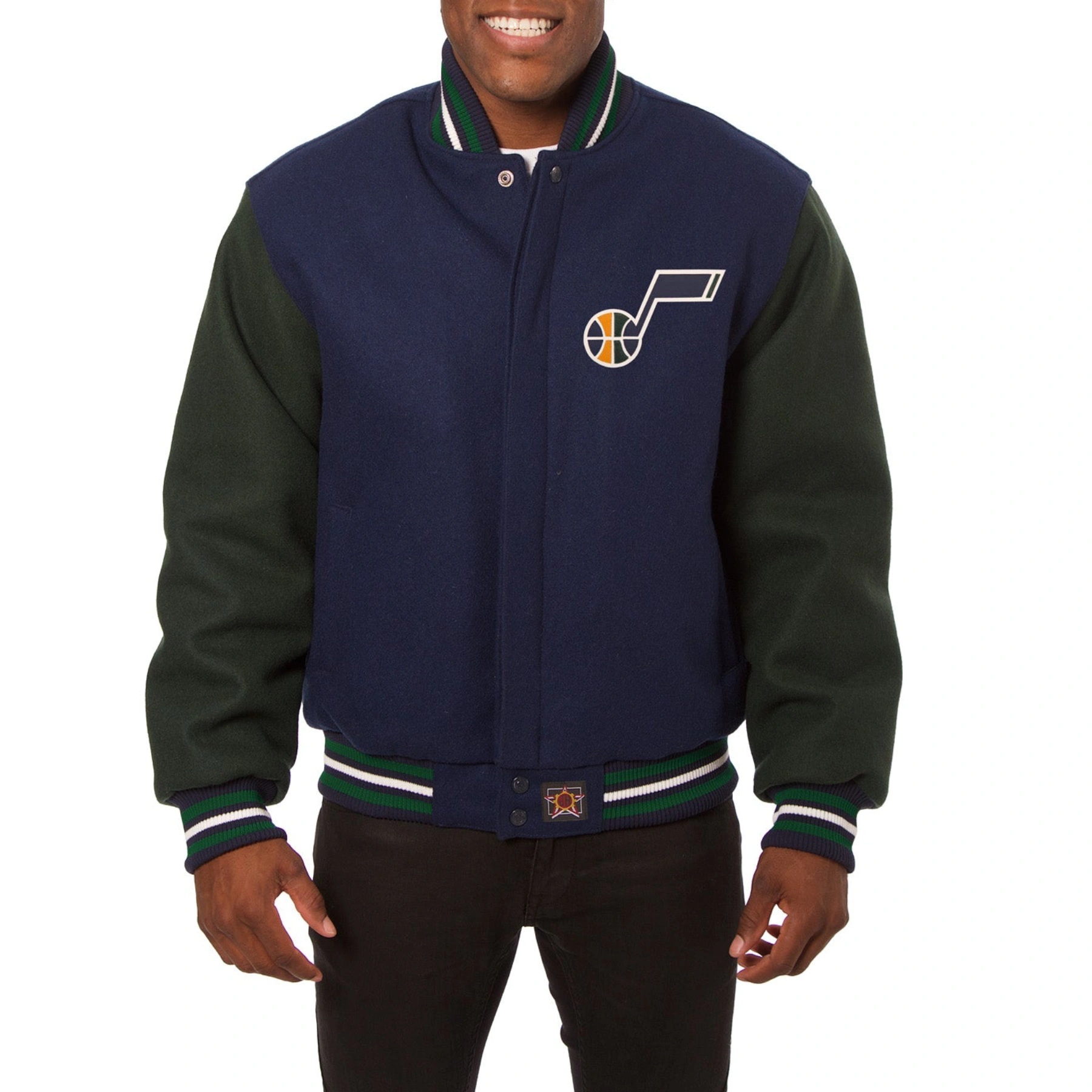 Utah Jazz Navy Wool Varsity Jacket