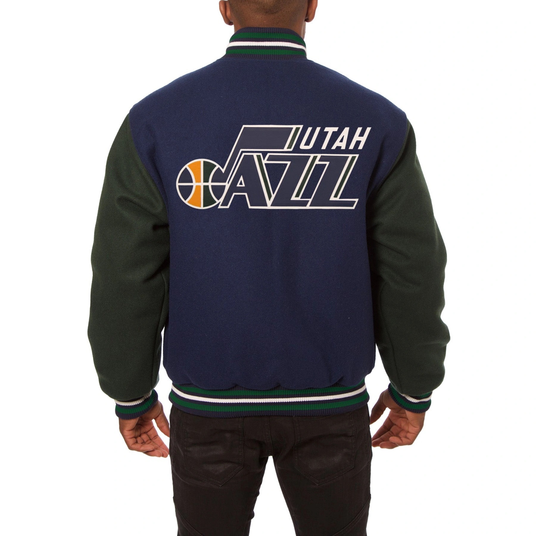 Utah Jazz Navy Wool Varsity Jacket