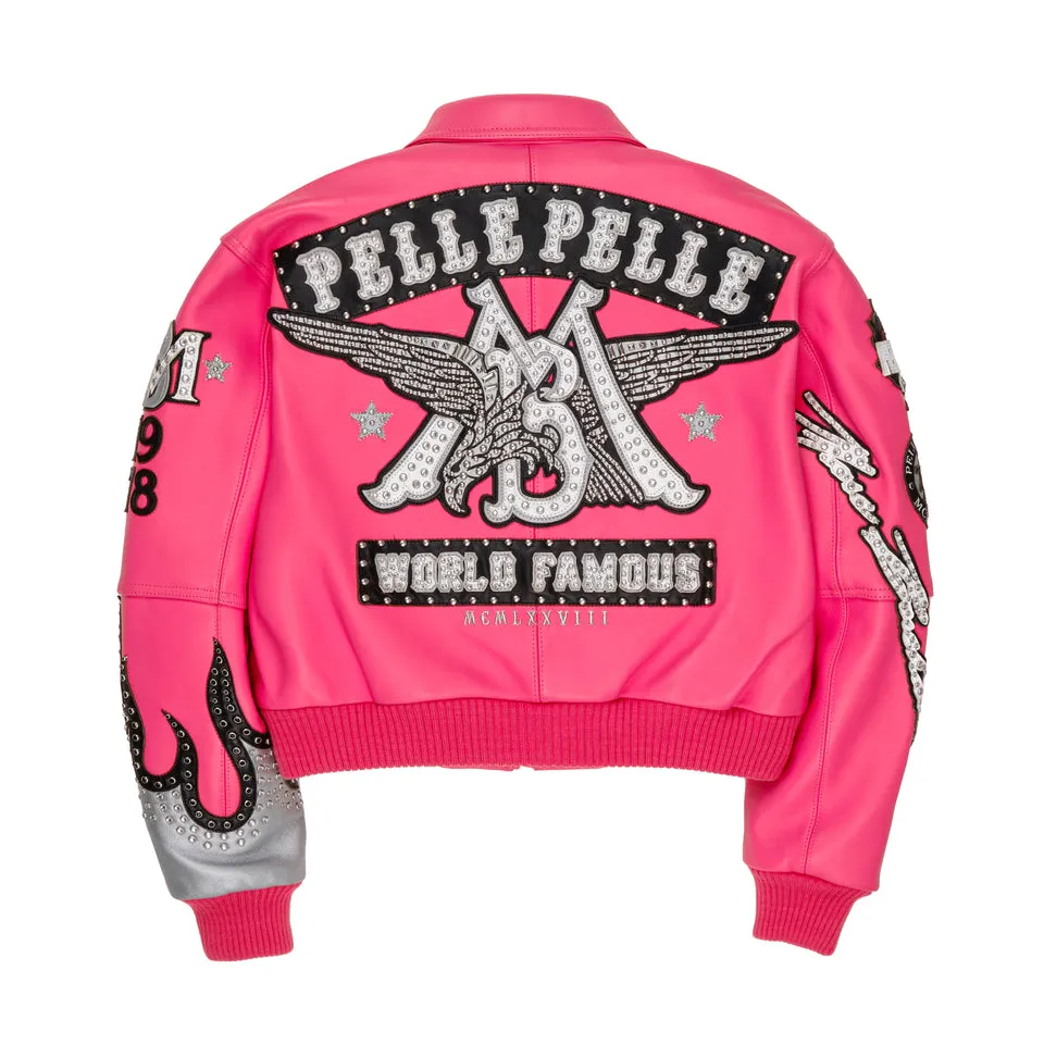 World Famous Pelle Pelle Womens Pink Jacket