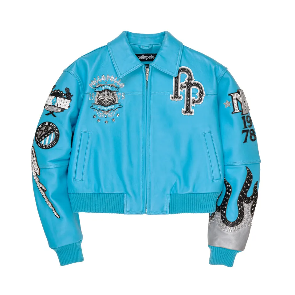 World Famous Pelle Pelle Womens Sky Blue Jacket