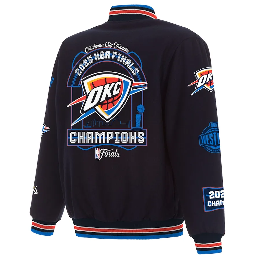 Oklahoma City Thunder 2025 NBA Finals Champions Full-Snap Jacket