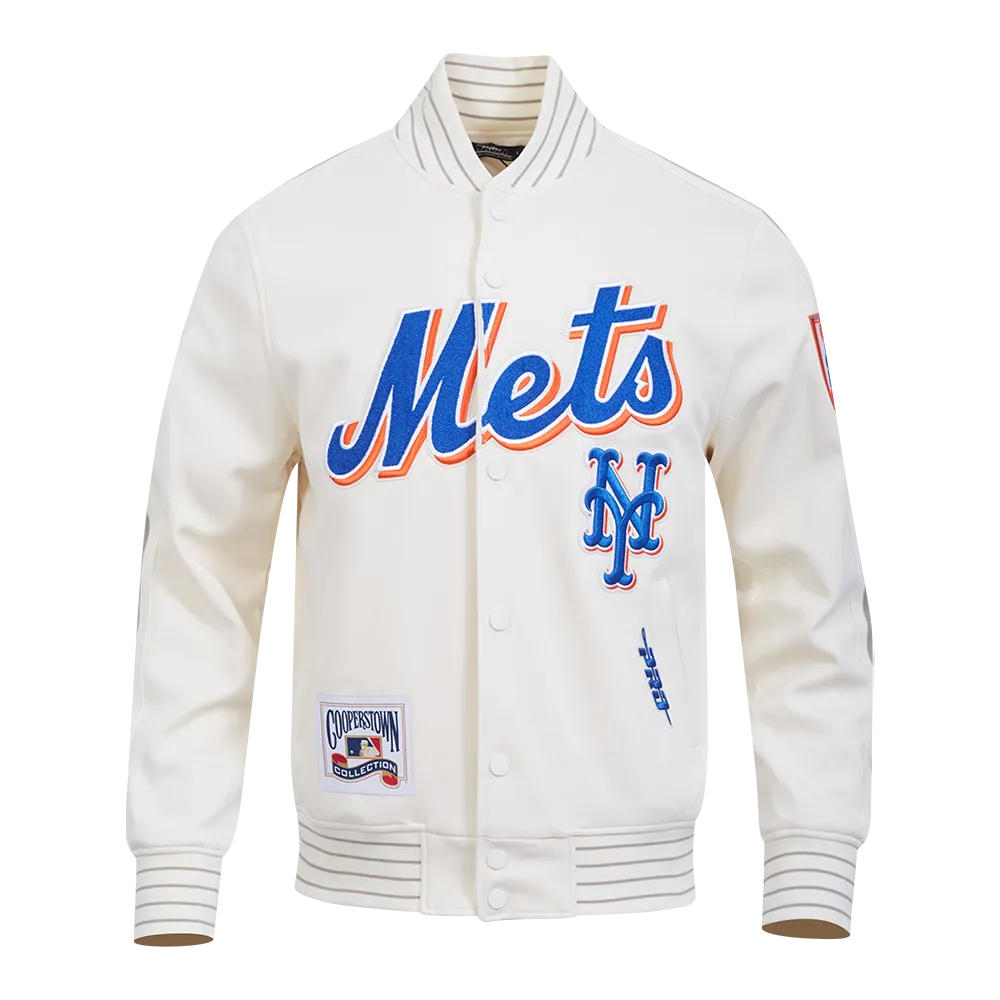 MLB New York Mets Cooperstown Logo Pro Game Day Jacket