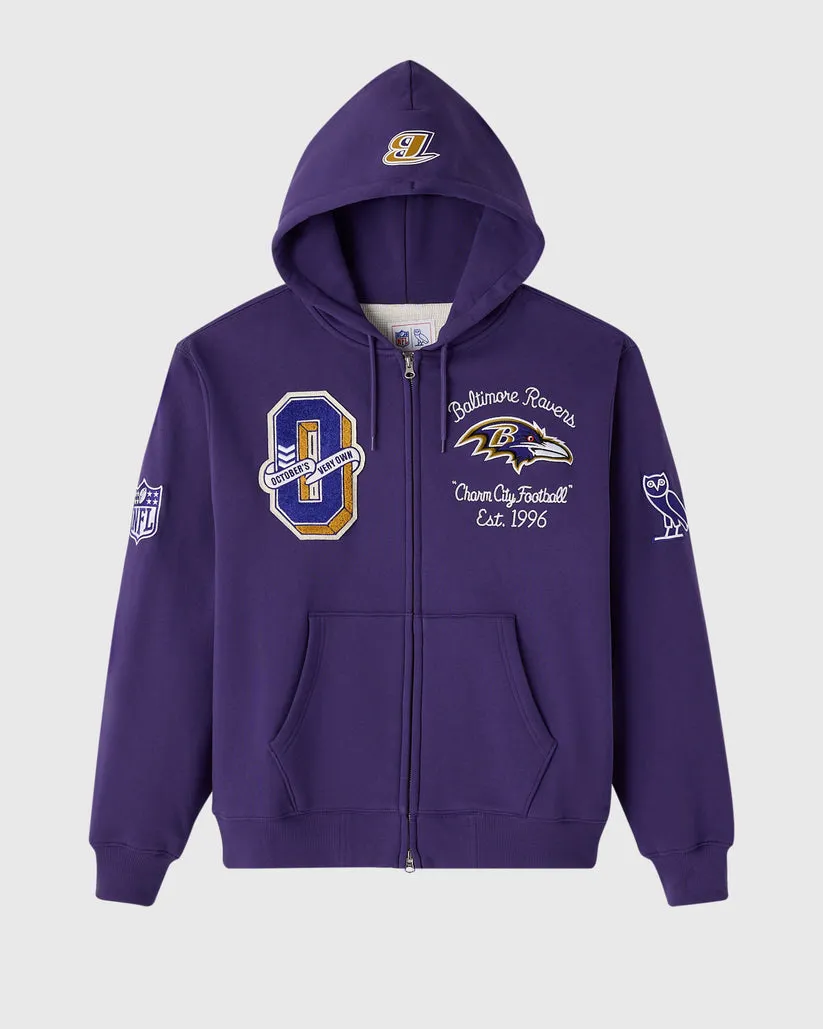 OVO NFL Baltimore Ravens Waffle Lined Hoodie