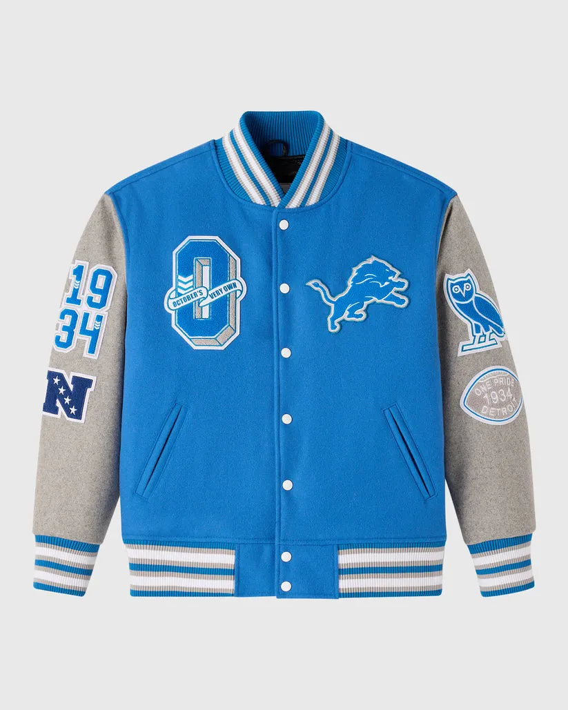 OVO NFL Detroit Lions Varsity Jacket