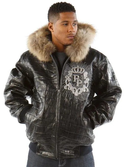 Pelle Pelle PP Crest Fur Hood Leather Jacket