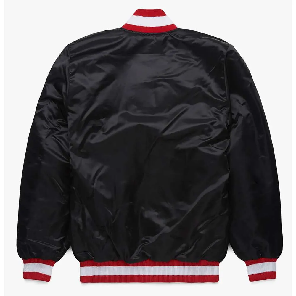San Francisco 49ers Blackout Black Satin Jacket